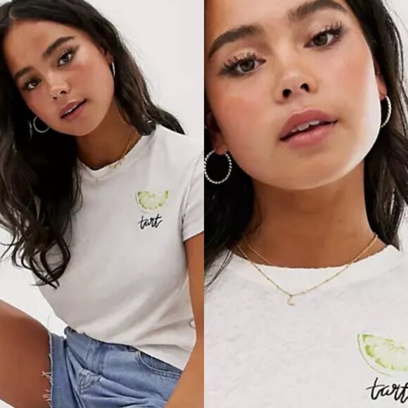 Nwt Free‎ People Fruit Medley Tee Blush Pink Tart Size Medium New With Tags Boho - Picture 2 of 5